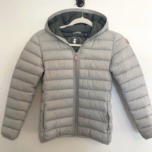 Save the duck girl's Lily hooded puffer jacket